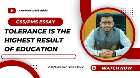 the highest result of education is tolerance in hindi
